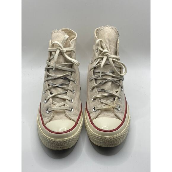 CONVERSE Unisex Adult Beige Chuck 70 Canvas All-Star Hi-Top Sneakers SZ M6/W8 - Picture 1 of 10